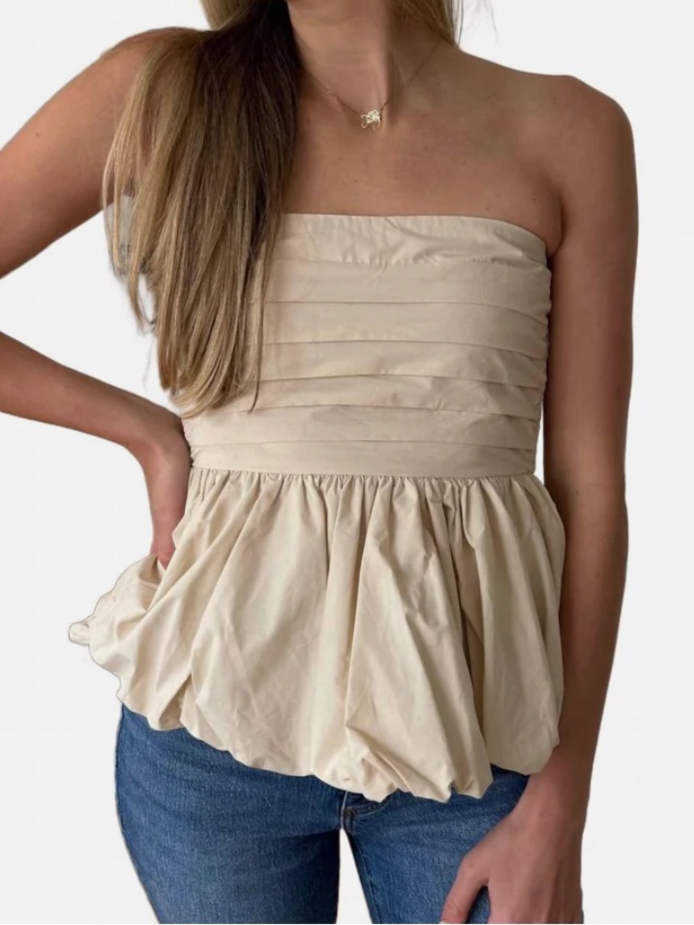 Sofia the Label Elsie Peplum Top — NWT Size XS